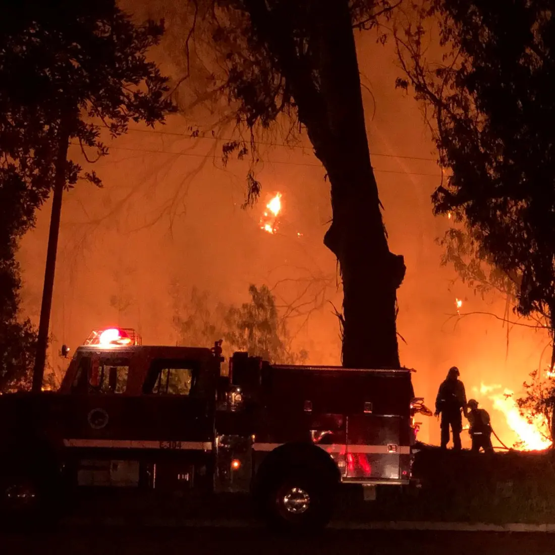 California wildfires claim first life