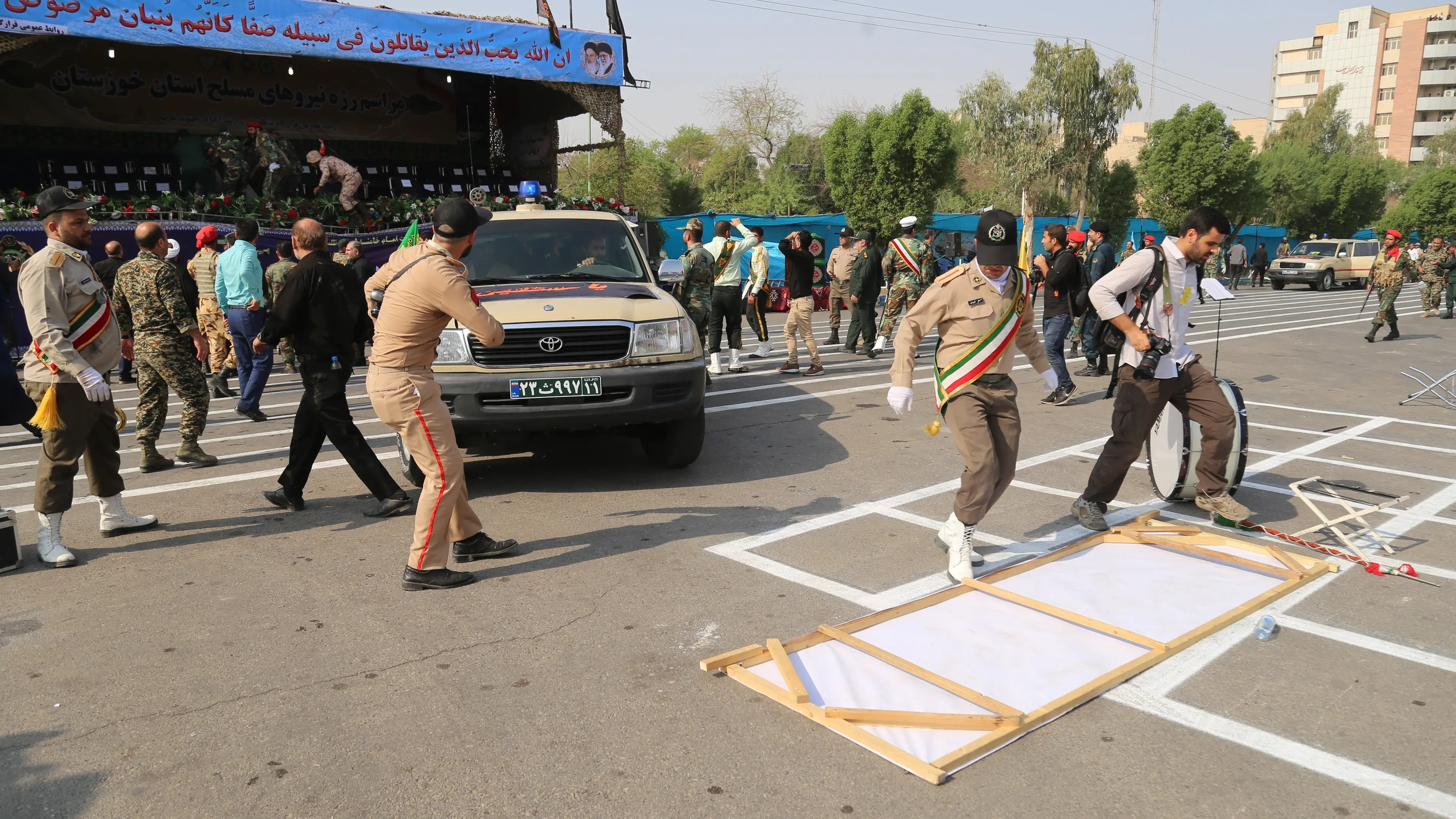 Iran blames US-backed states for military parade attack