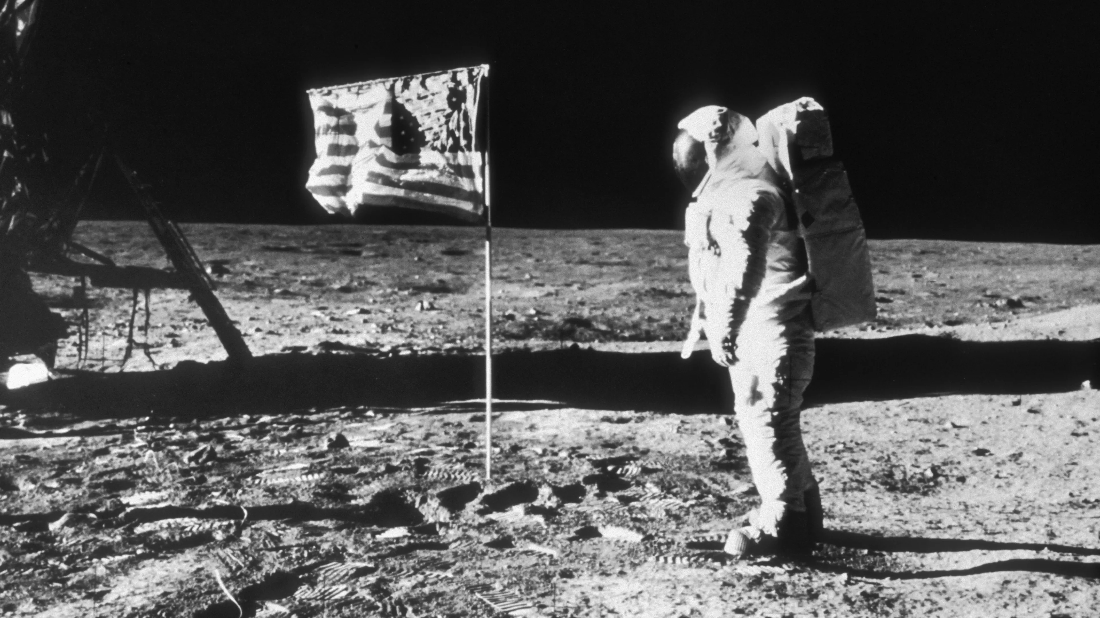 Clear moon landing memories distilled from fuzzy footage