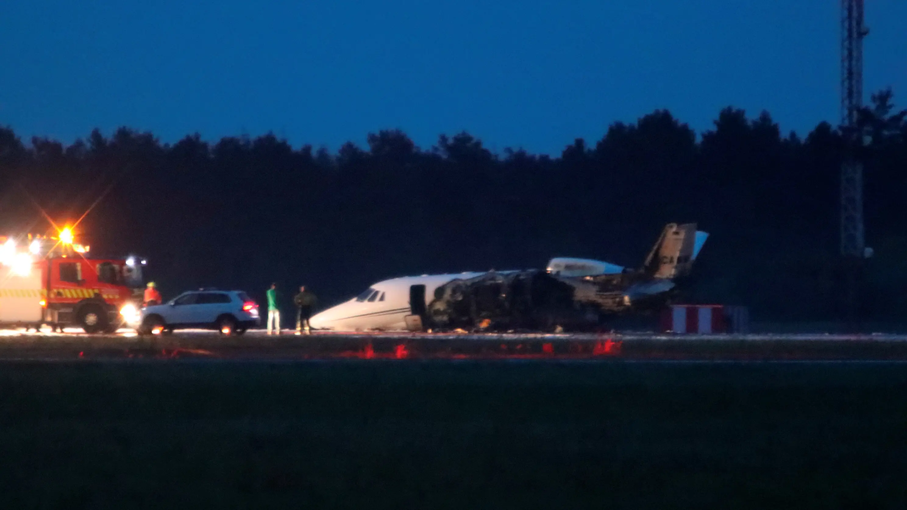 Popstar Pink's tour crew crash land at Danish airport
