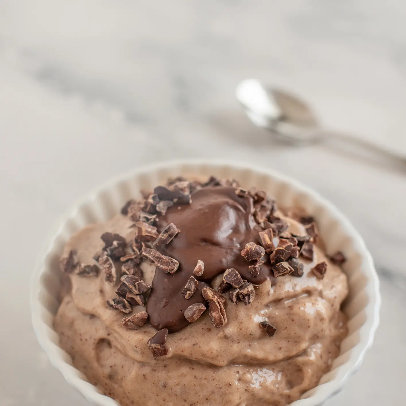 Dairy-free chocolate banana ice cream