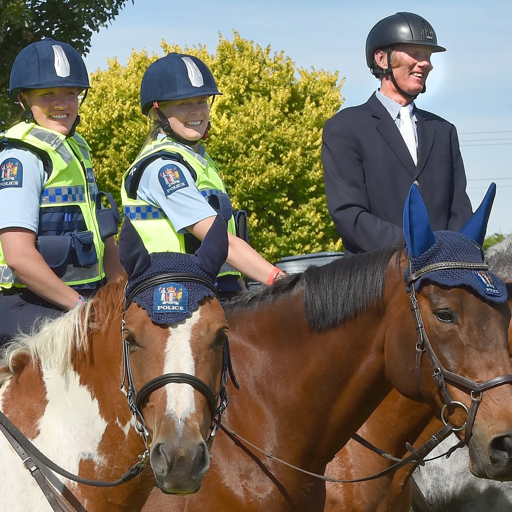 Mounted police officers special guests at showjumping champs