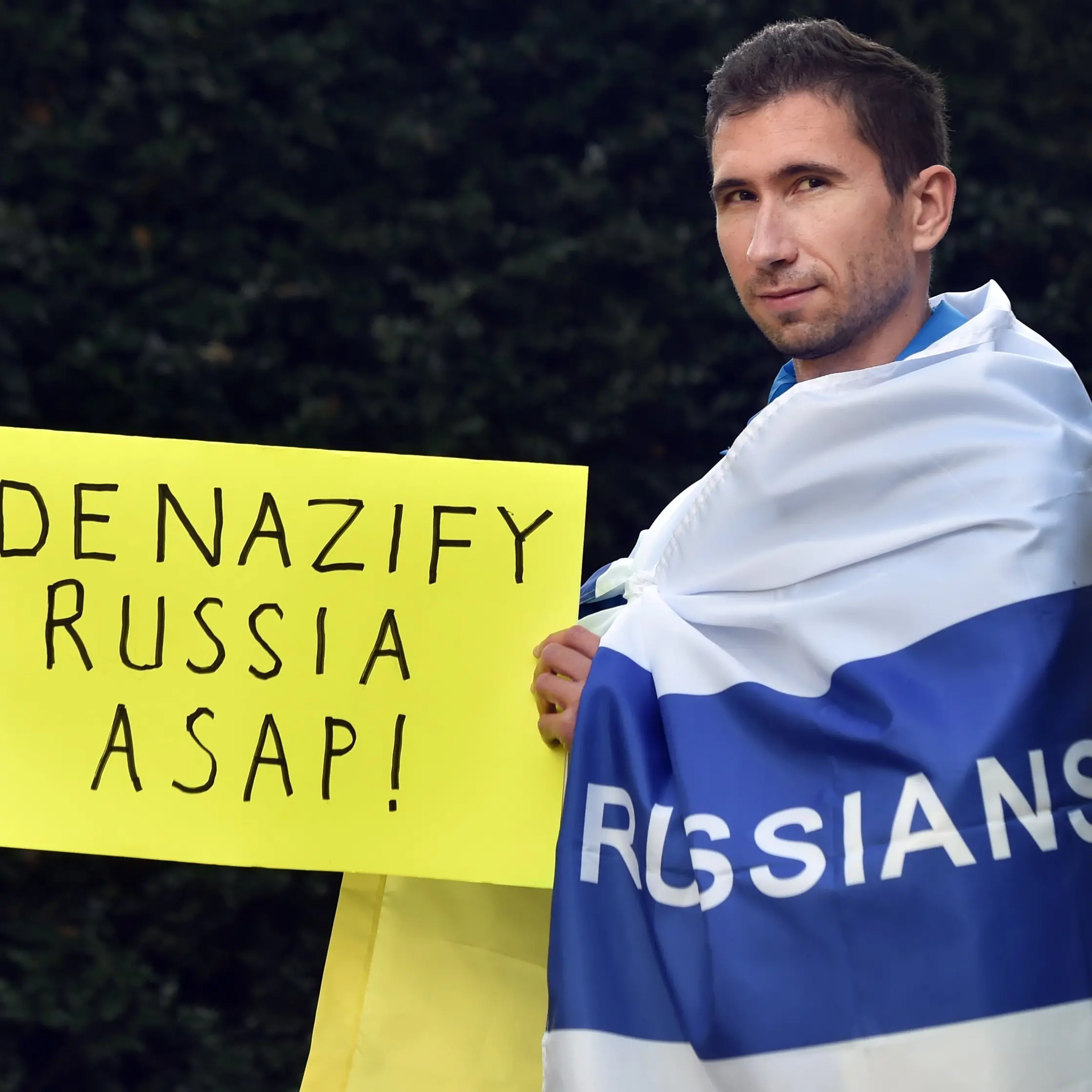 Russian vows to protest until Ukraine war ends