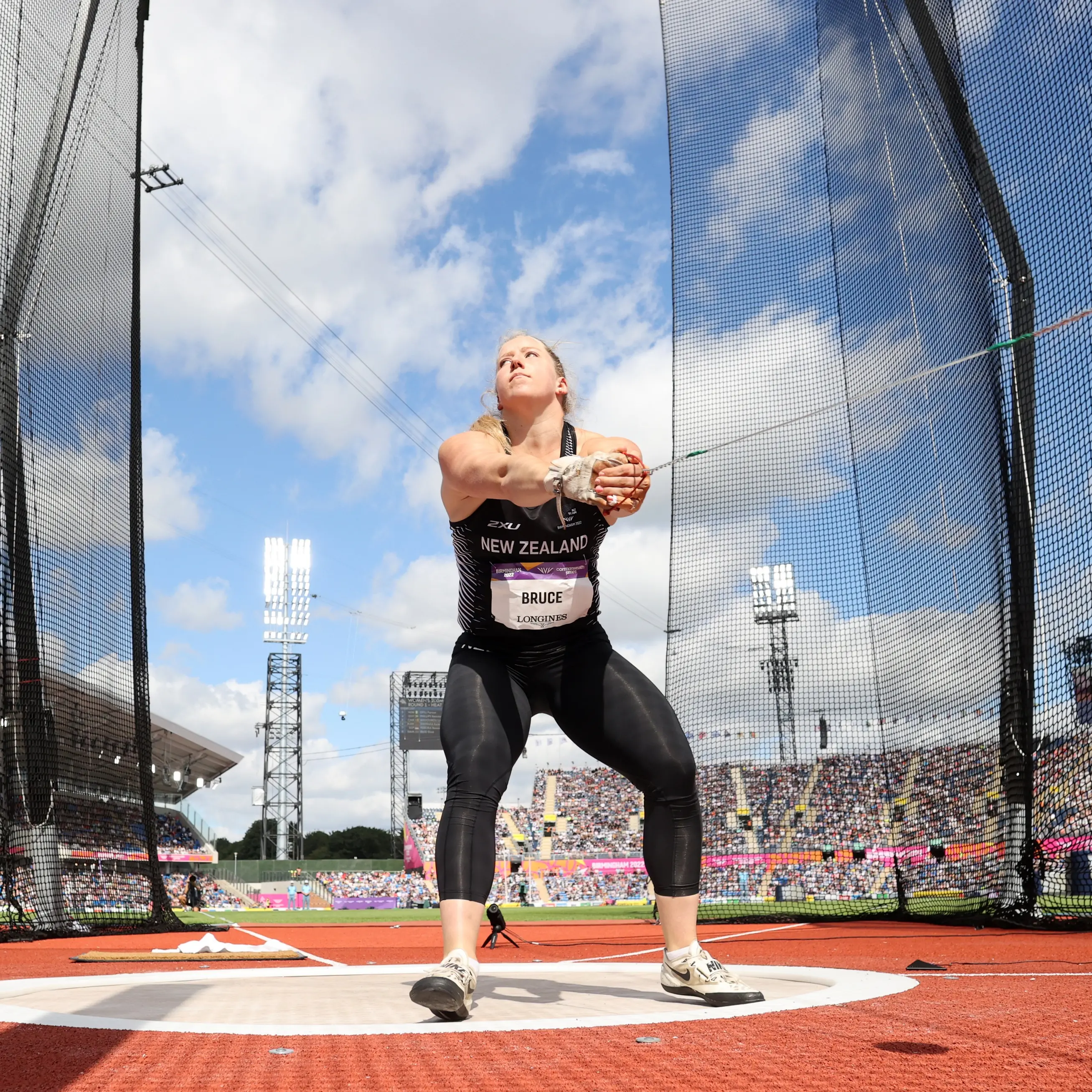 Lauren Bruce crashes out of hammer competition