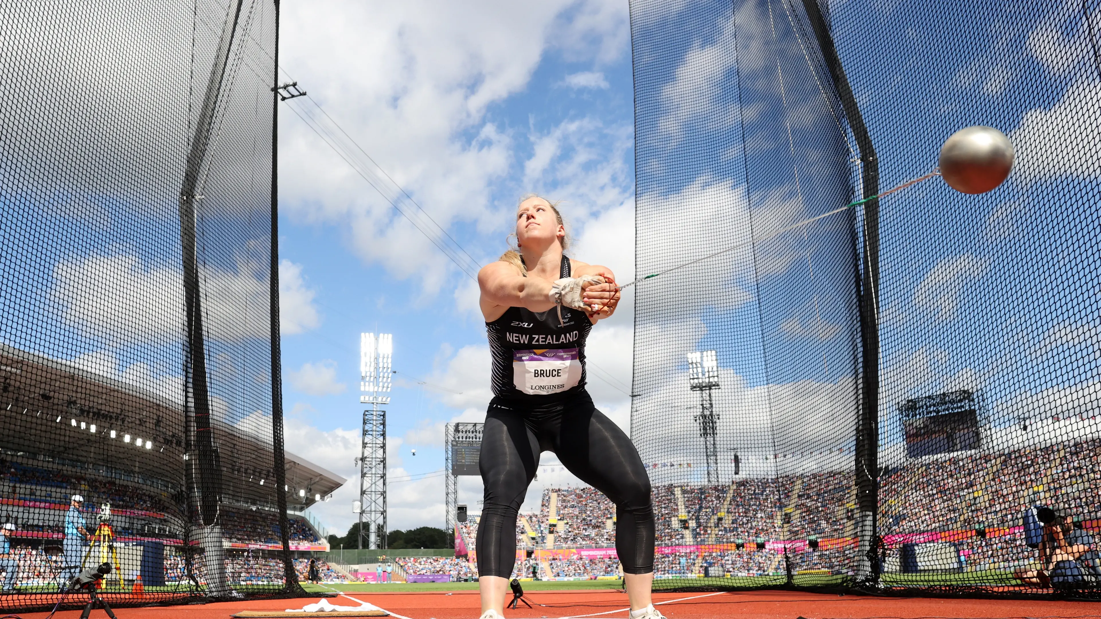 Lauren Bruce crashes out of hammer competition