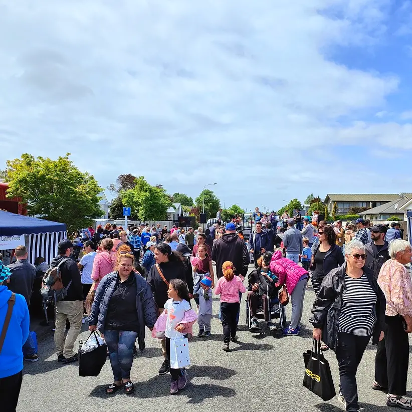 Crowd comes out for Riccarton Street Party