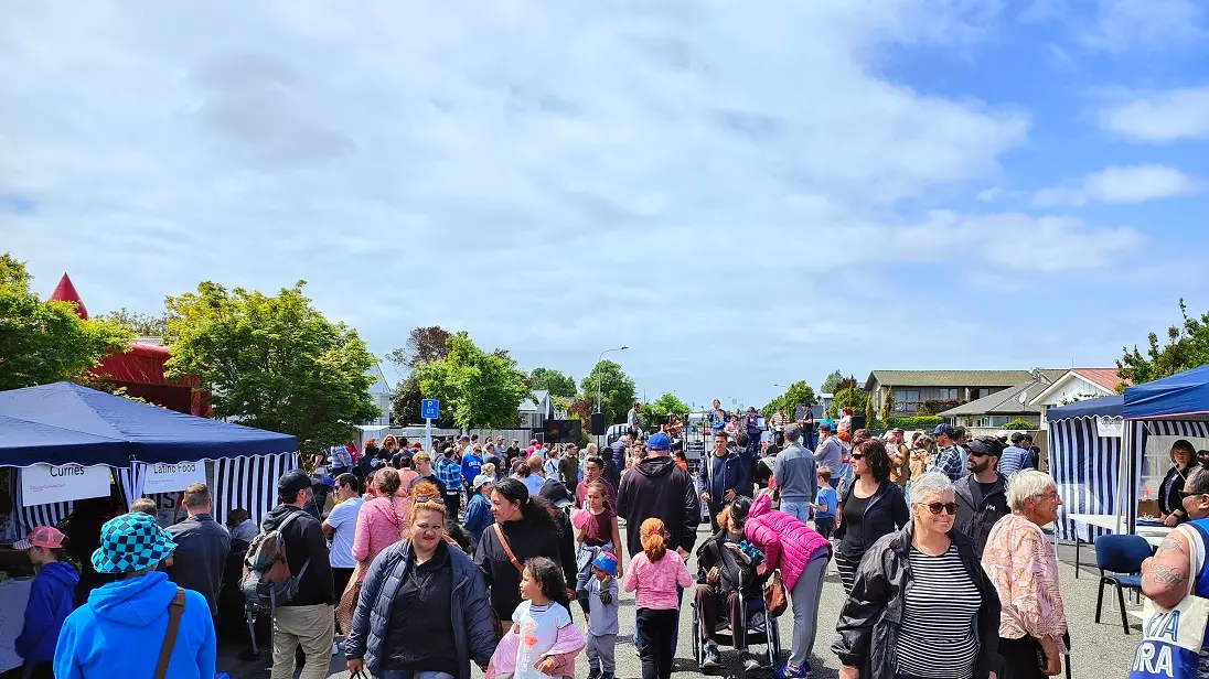 Crowd comes out for Riccarton Street Party