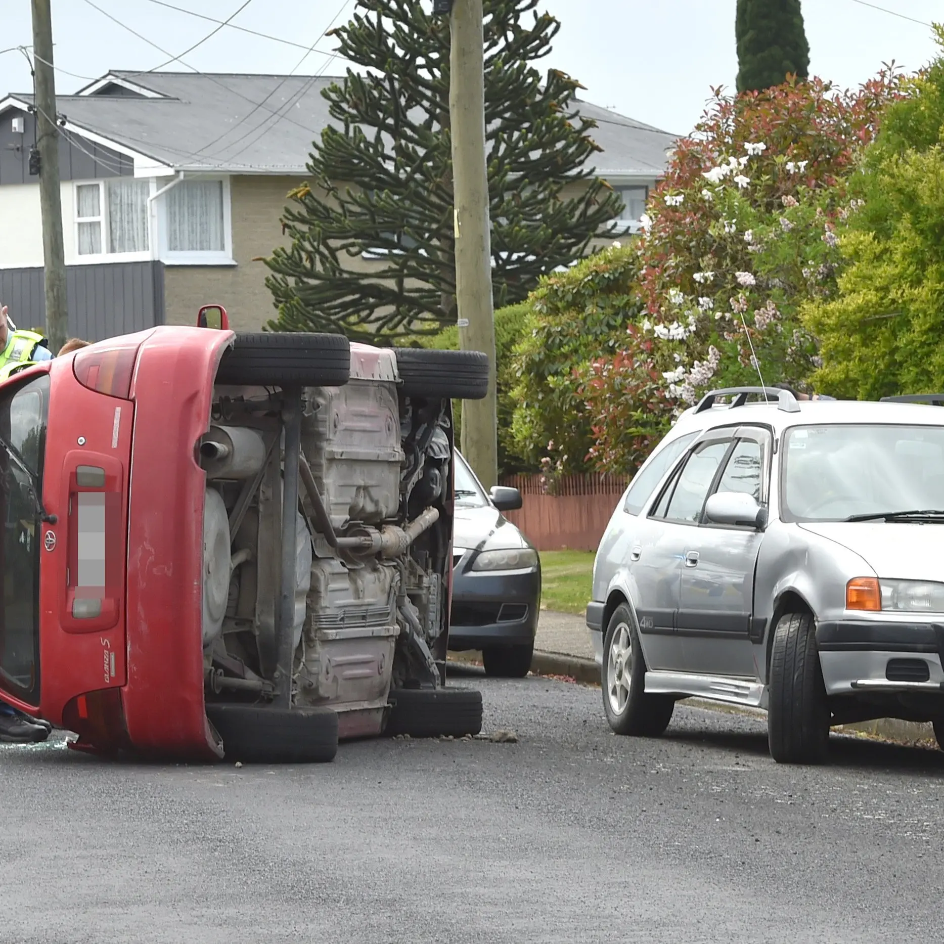 Parked car crash