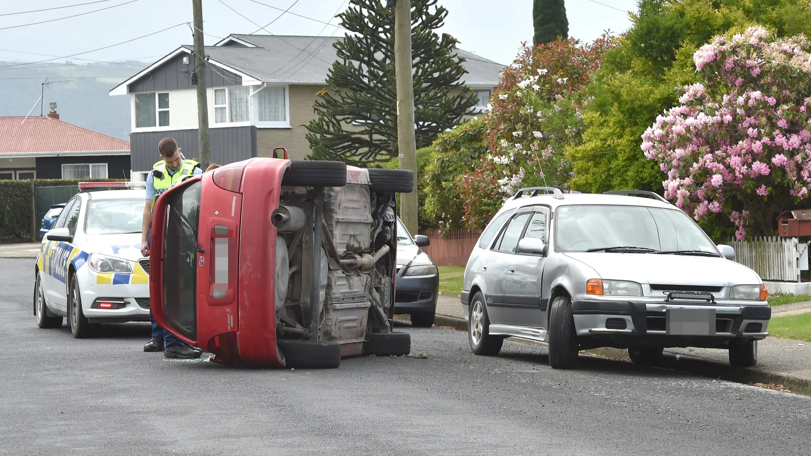 Parked car crash