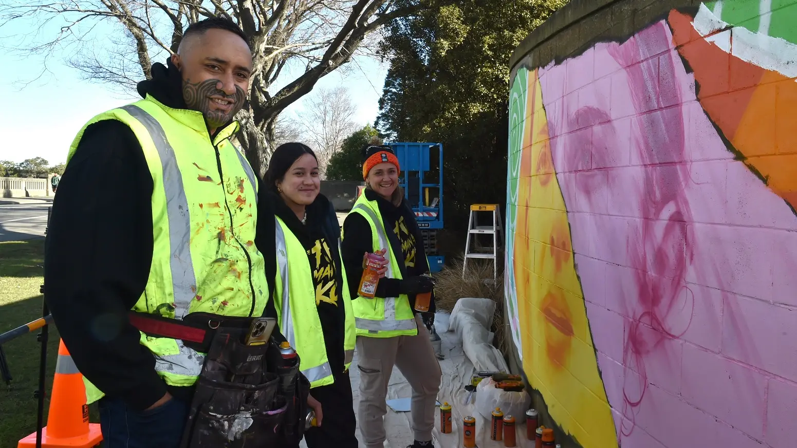 Tauranga street artist creates Football Ferns mural