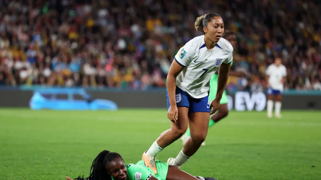 James apologies after stamp on Nigerian