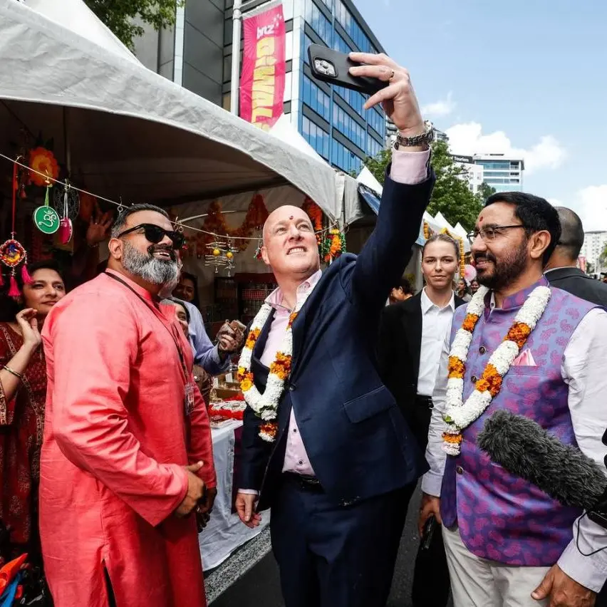 Luxon, Peters cross paths at Auckland Diwali celebration