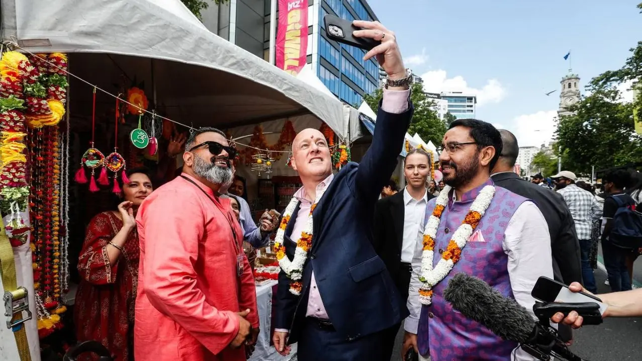 Luxon, Peters cross paths at Auckland Diwali celebration