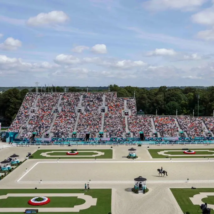 Blue horse tongues in OIympics dressage review