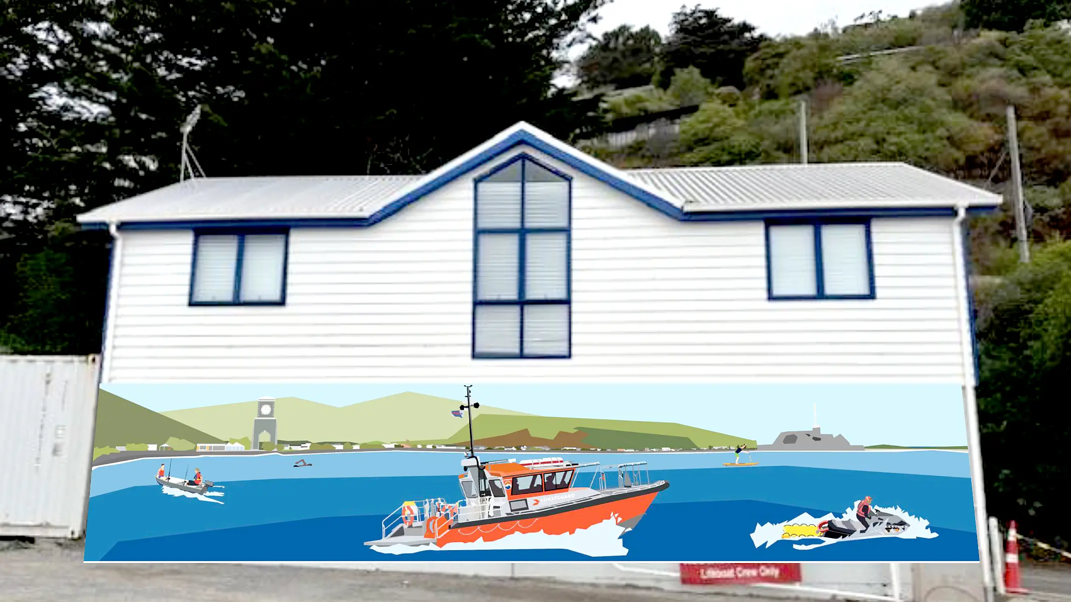 Splash of colour to liven up Sumner Coastguard Station