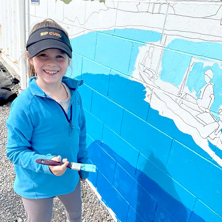 All hands on deck as Sumner mural takes shape