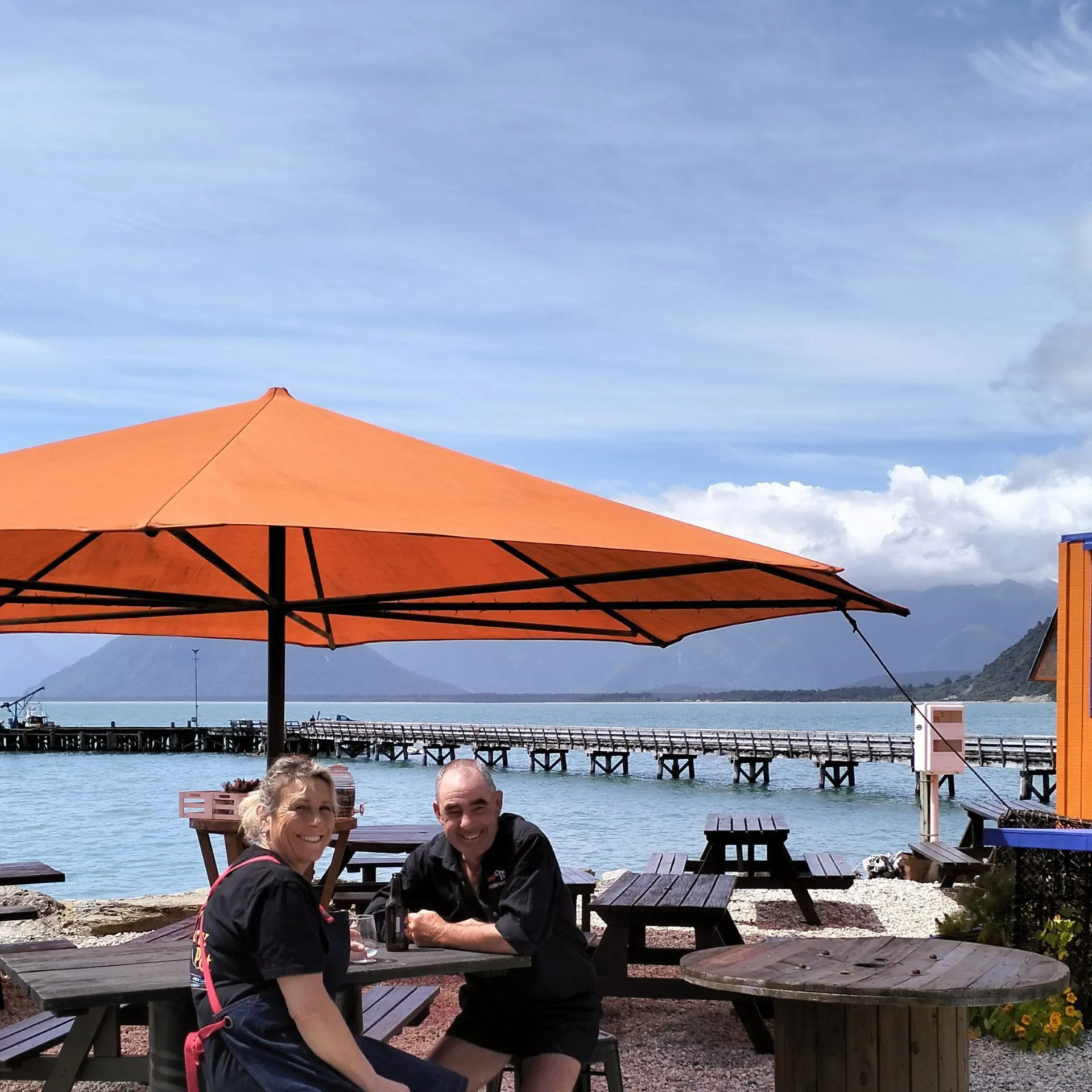 Isolated cafe owners back in business