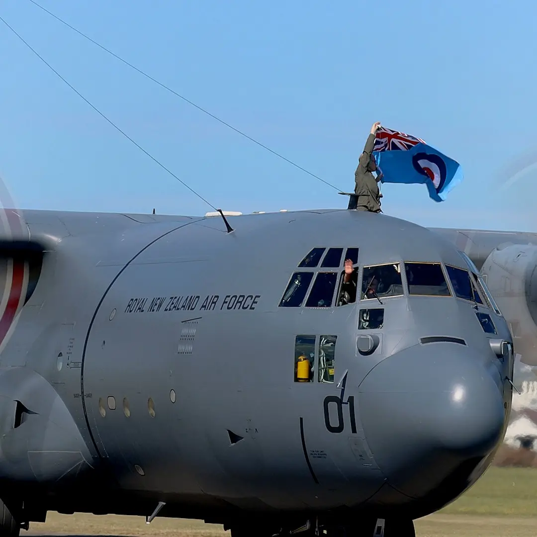 Hercules arrives at Air Force Museum in Wigram