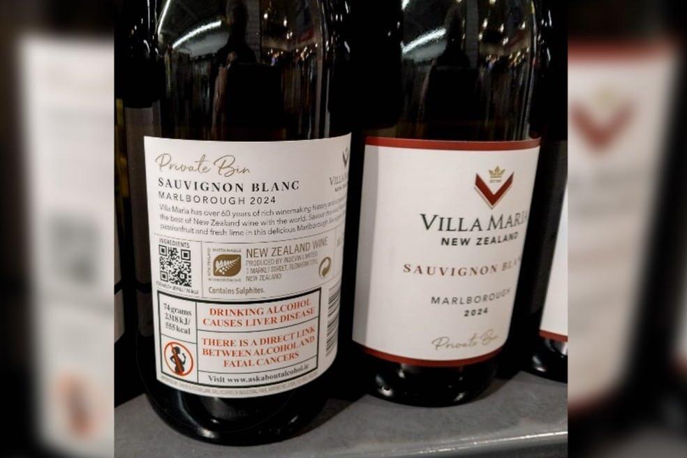 Wine brand ahead with Irish cancer warning