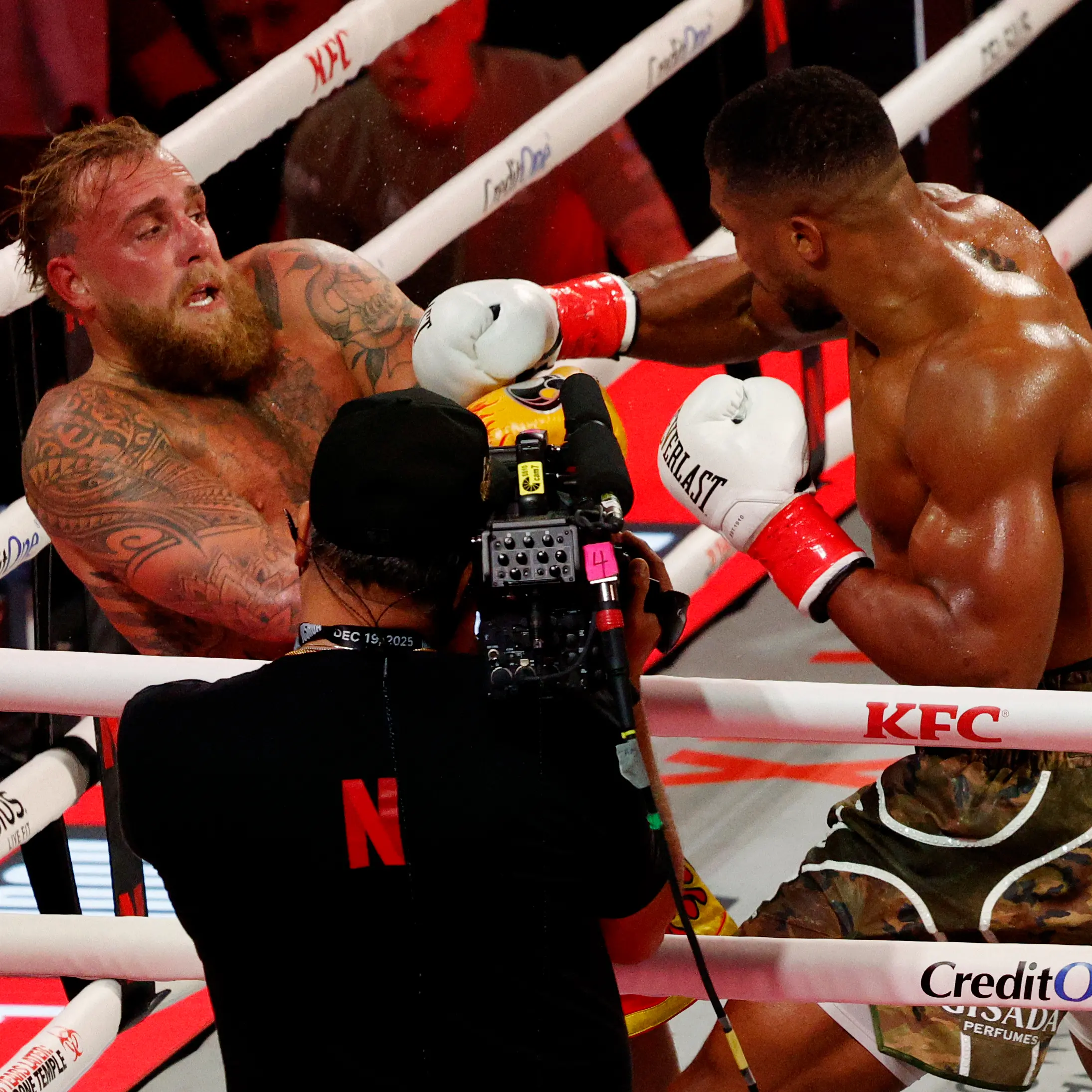 Anthony Joshua breaks Jake Paul's jaw in 'clown show' bout