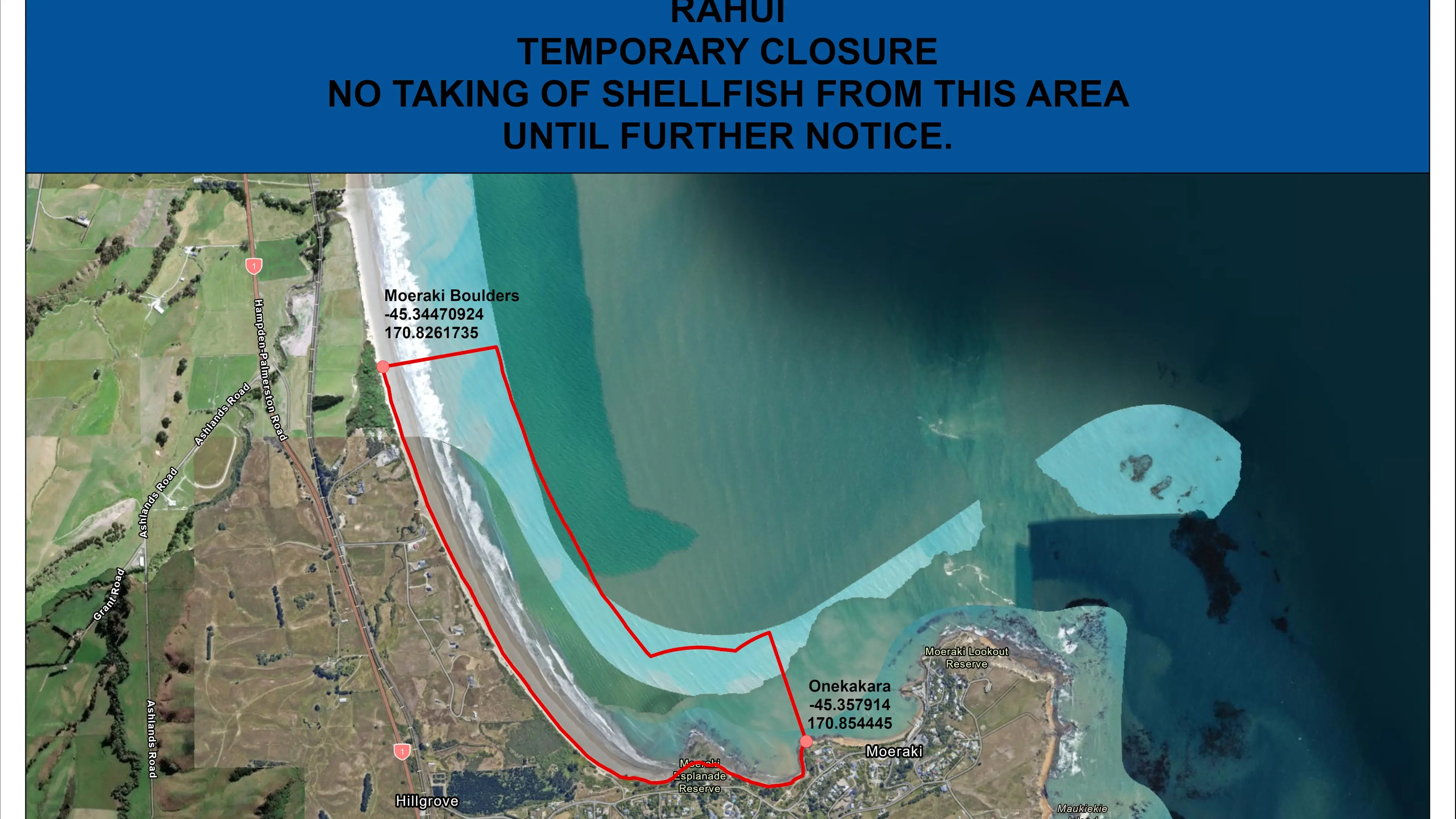 Moeraki rāhui to allow shellfish to recover