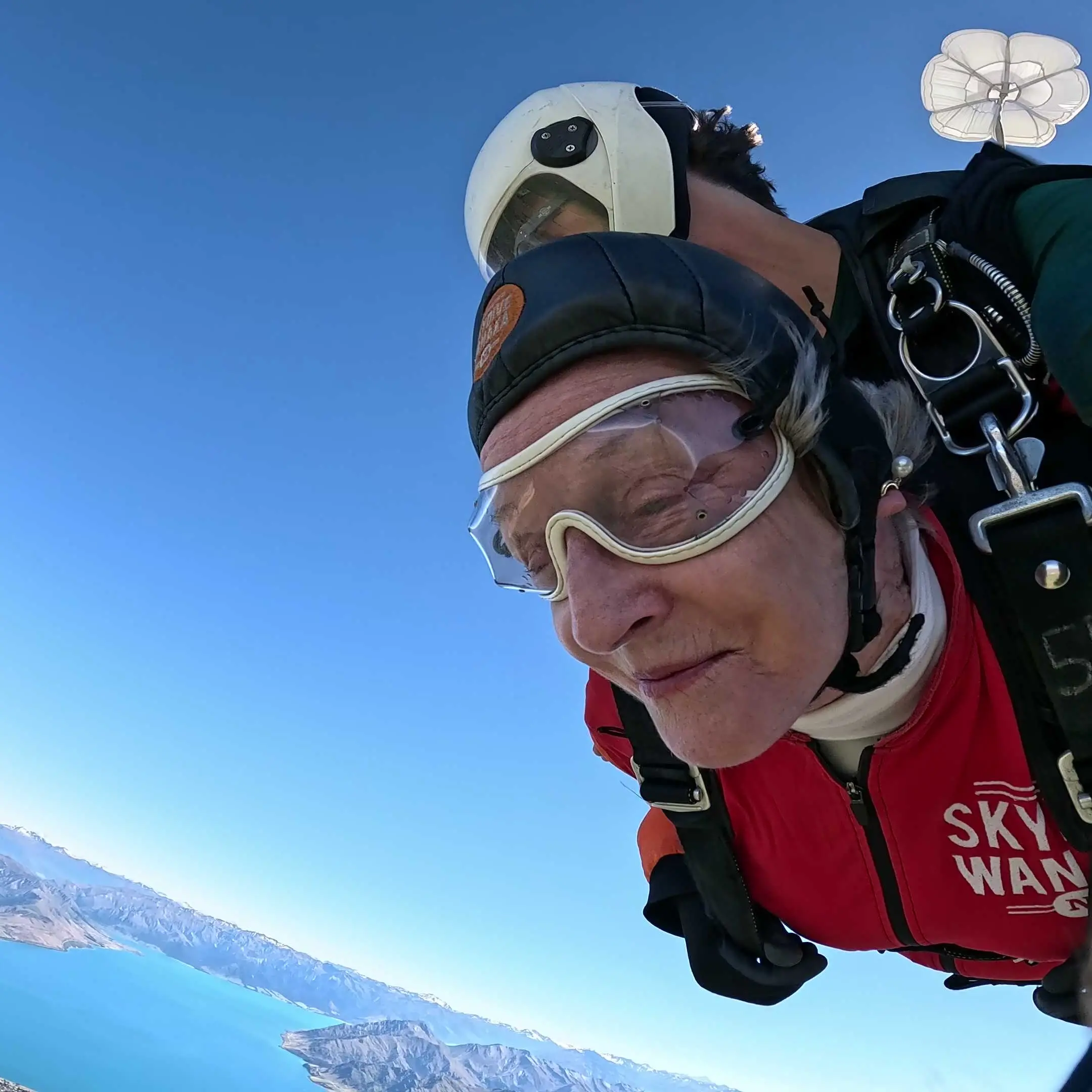 'Coolest great-grandma': 90-year-old celebrates birthday with skydive at Wānaka