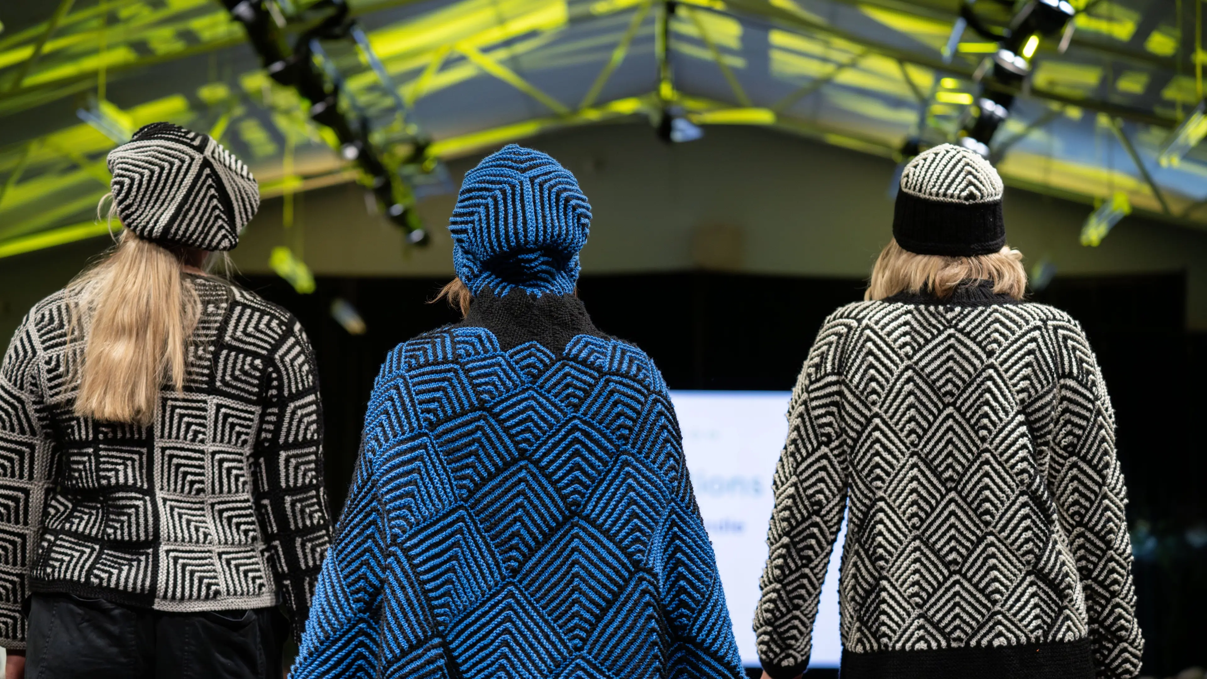 Past winners’ wool creations on display