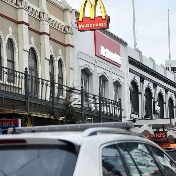 Not lovin’ it: pepper spray hits police, too