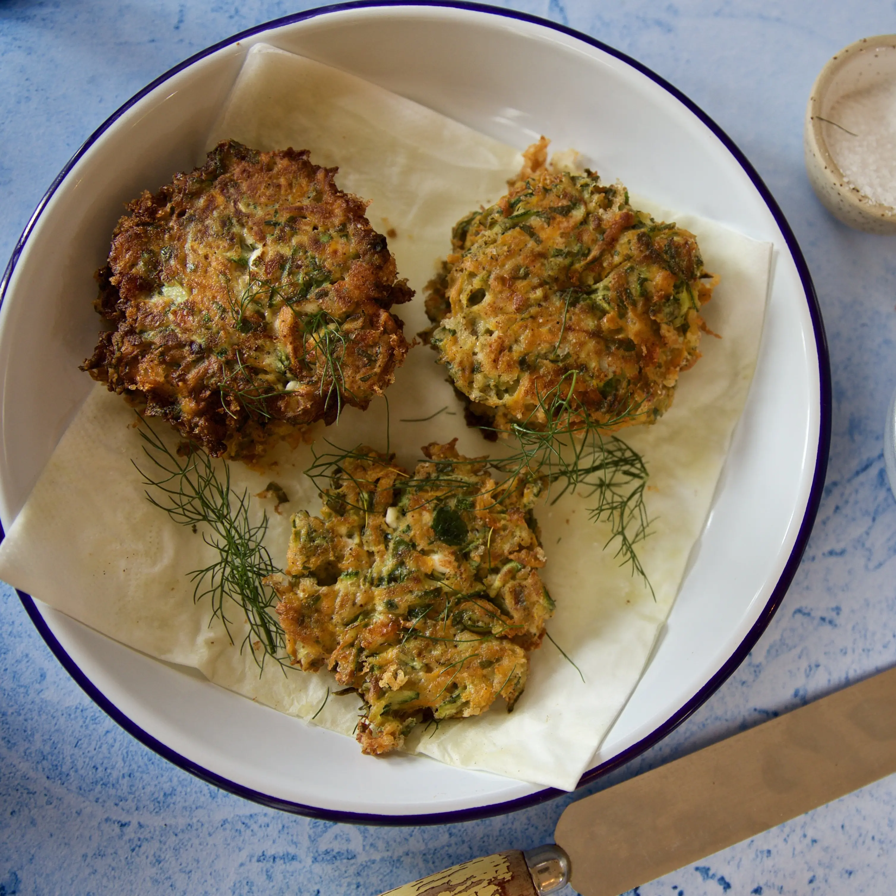 Courgette and carrot fritters