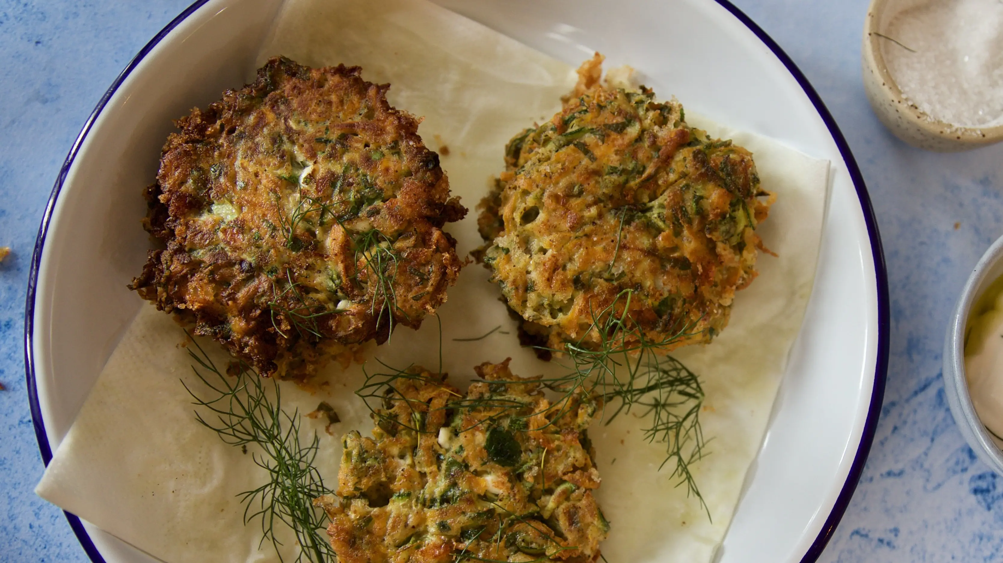 Courgette and carrot fritters