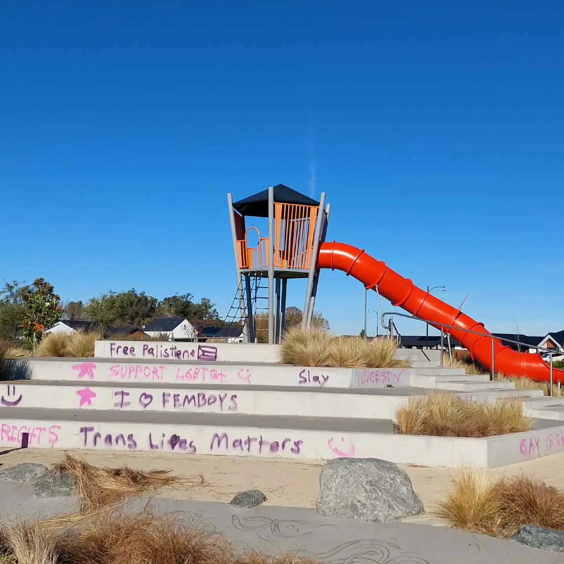 Canterbury playground tagging 'despicable', 'appalling'