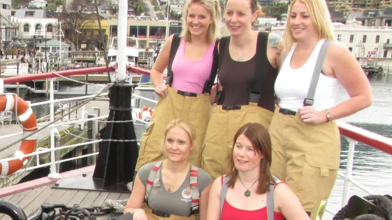 Heat rises as female firefighters pose