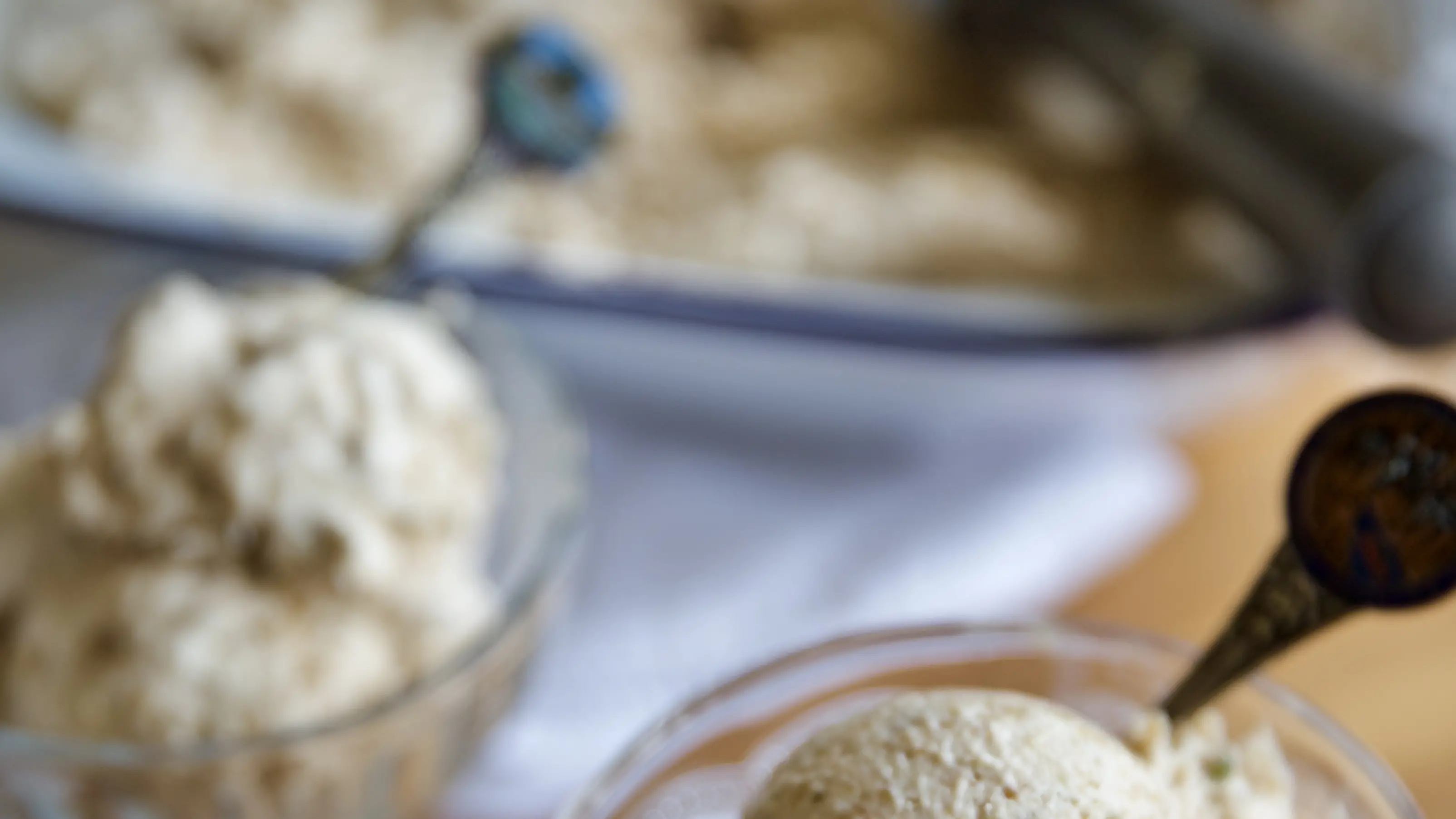 Feijoa and lime no-churn ice cream