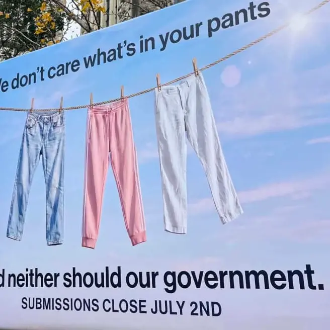 Billboard outside church opposes Bill to define gender