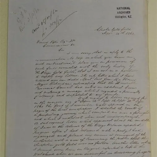 Rare 1862 letter by Gabriel Read on display
