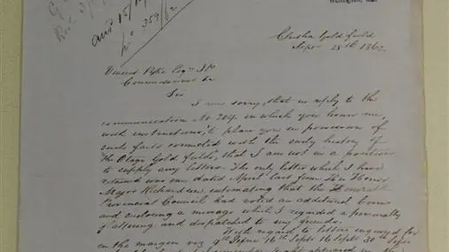 Rare 1862 letter by Gabriel Read on display