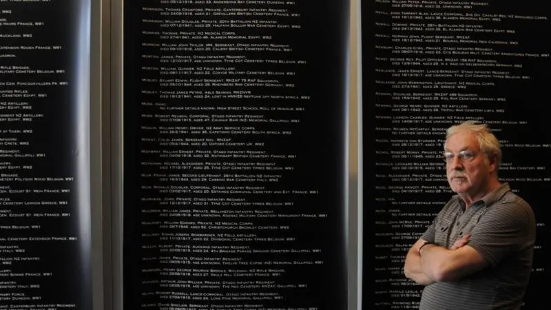 Roll of honour taking pride of place