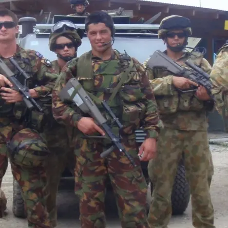 Serving soldier appreciates comforts of home