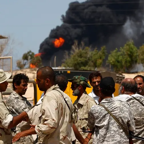 Gaddafi stronghold under bombardment