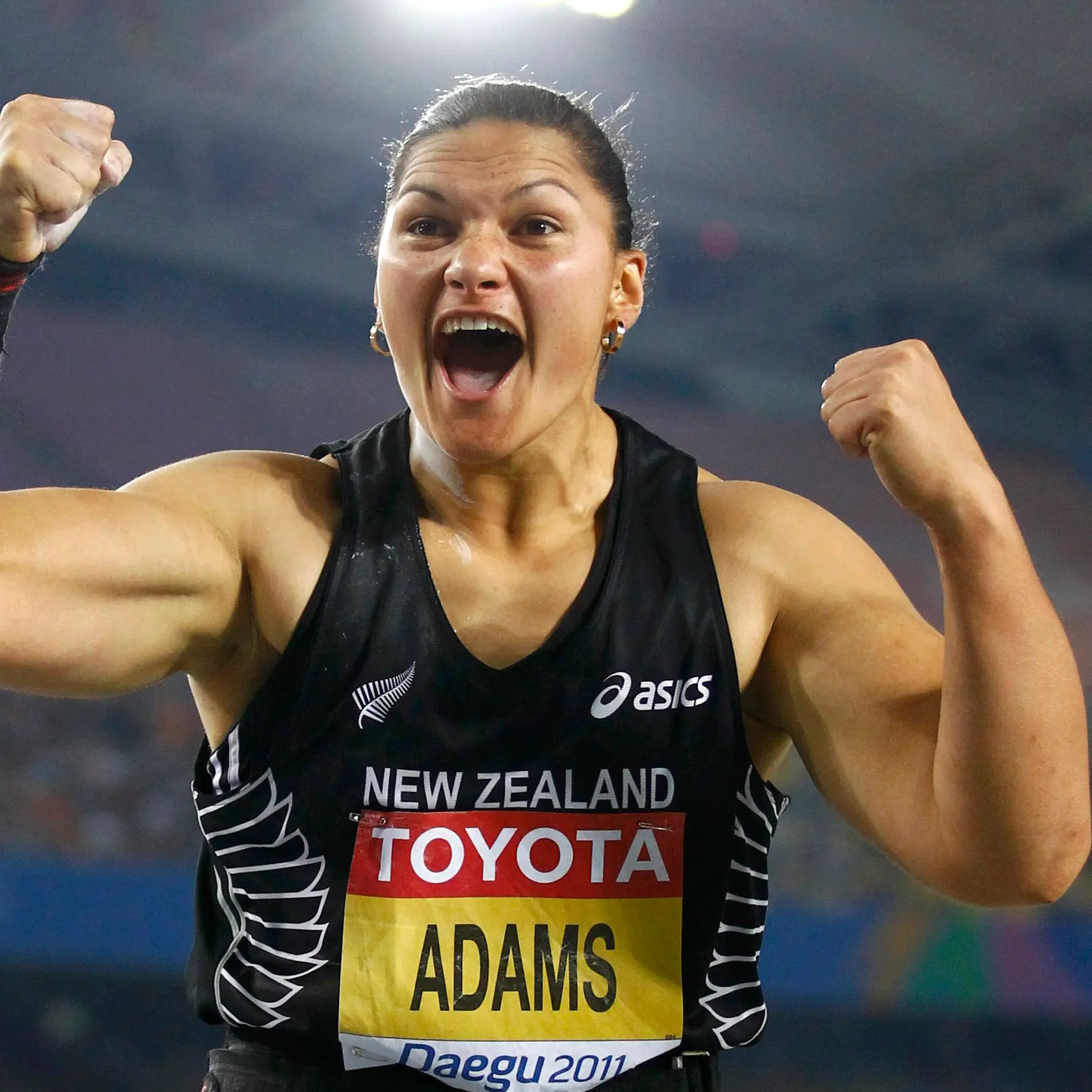 Athletics: Adams claims third world title in style