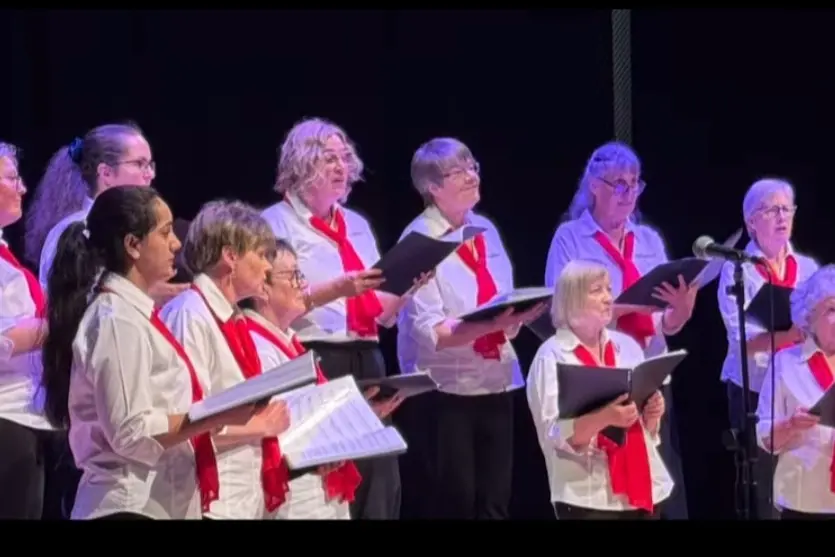 The Gore and Districts Local Vocals choir, formed in 2018, wants to attract its first male singers. Photo: Supplied