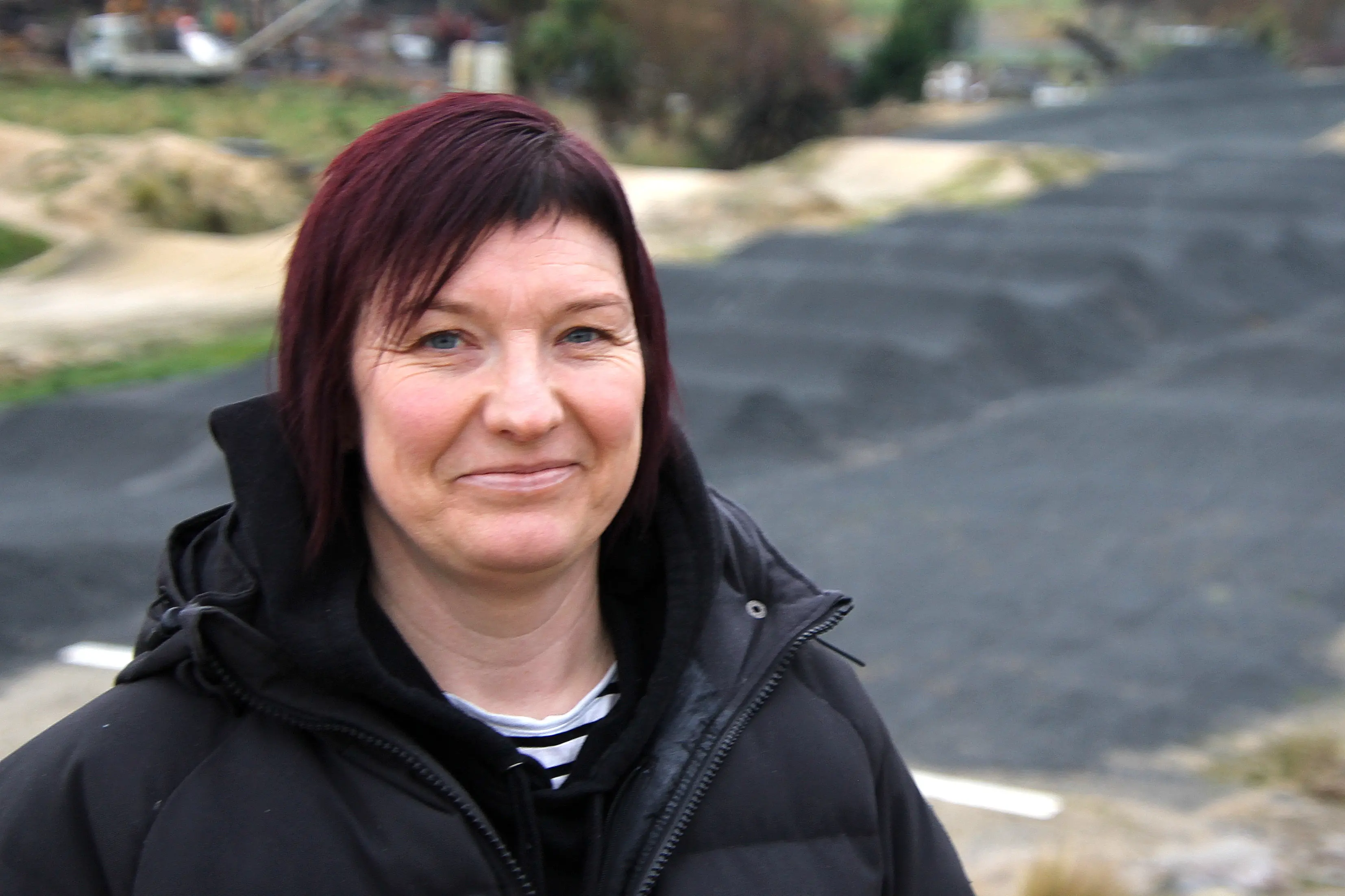 Clutha District Council Community Award recipient Kirsty Nicol at the Kaitangata Black Gold BMX Club track. Photo: Nick Brook