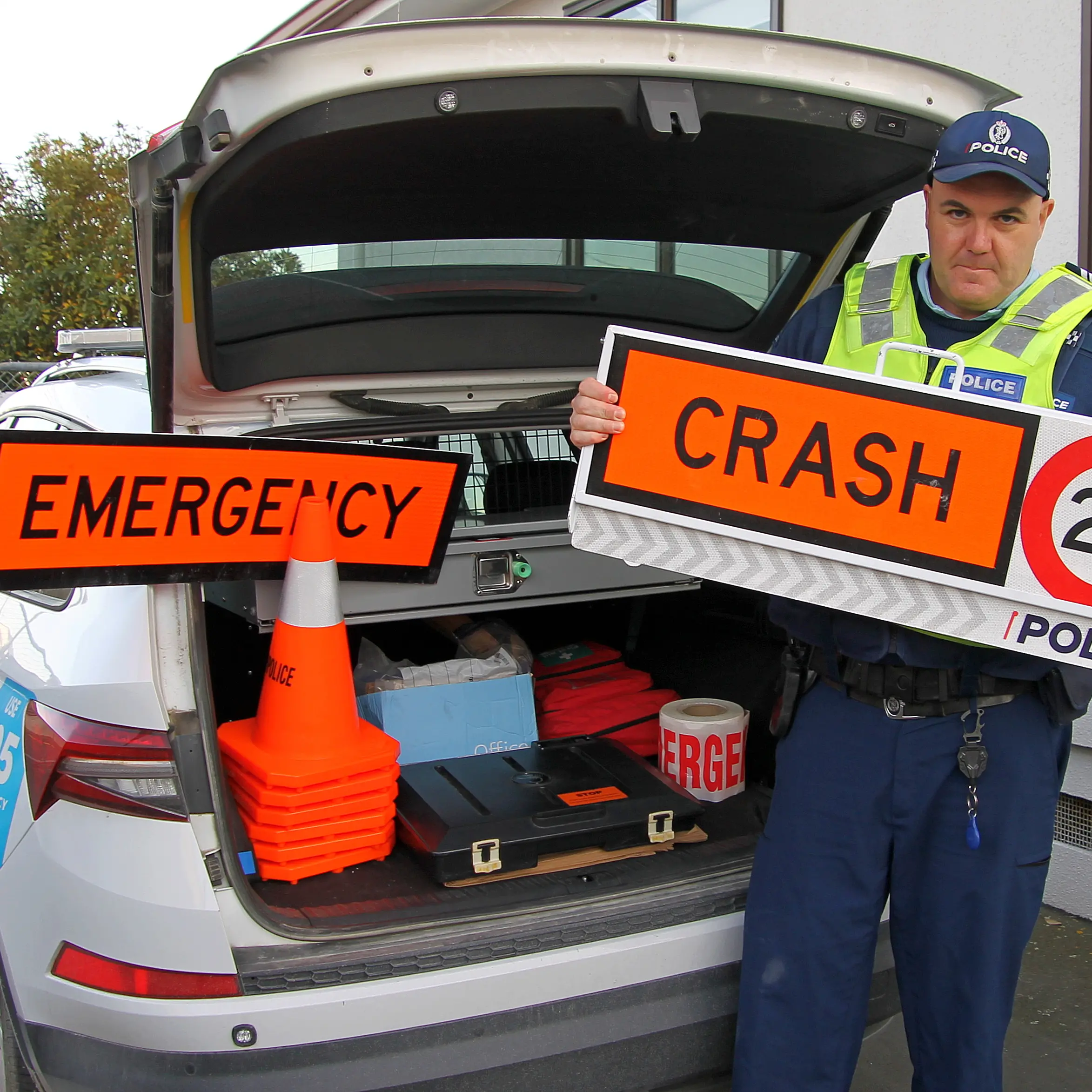 Police urge caution at crash scenes