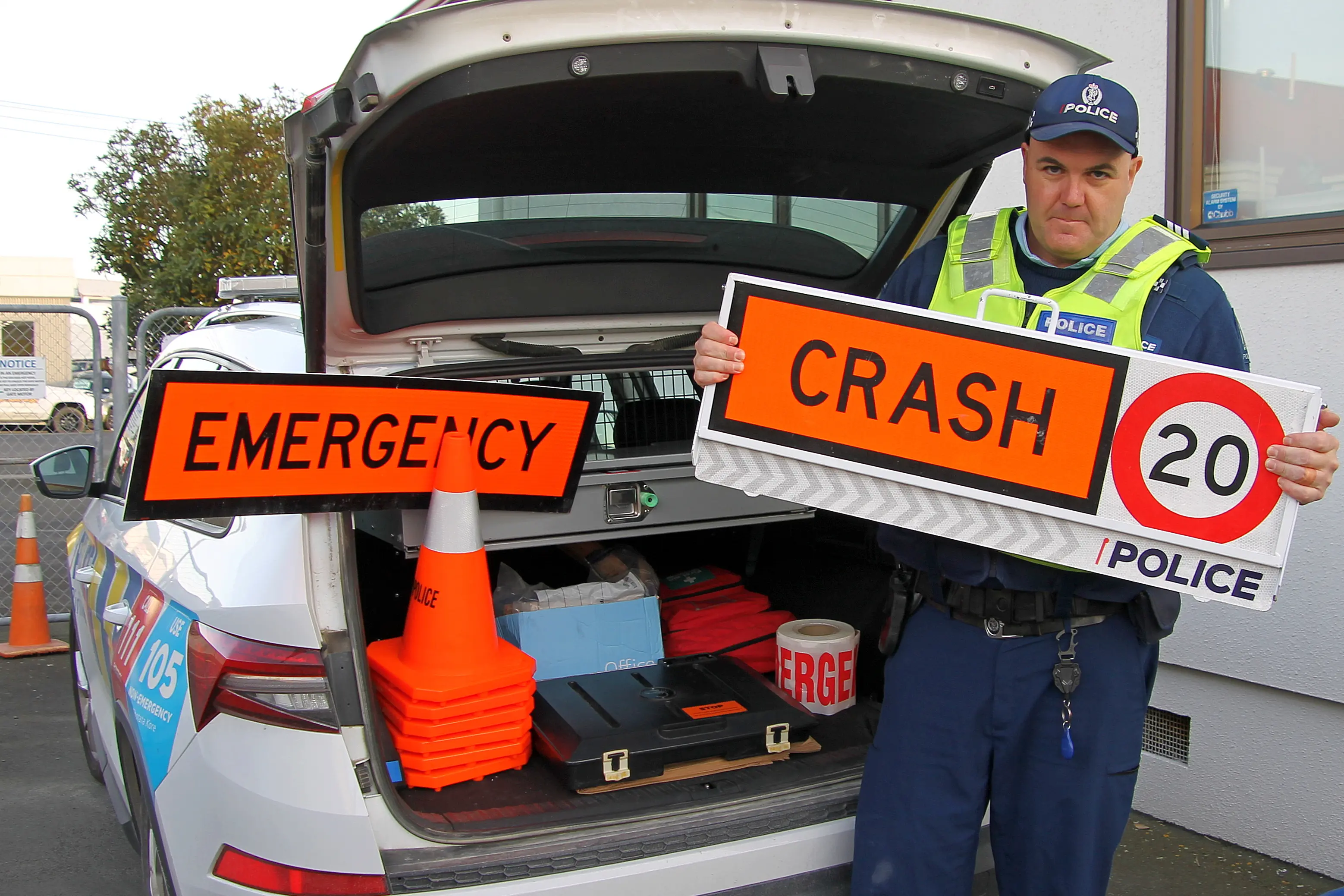 Police urge caution at crash scenes