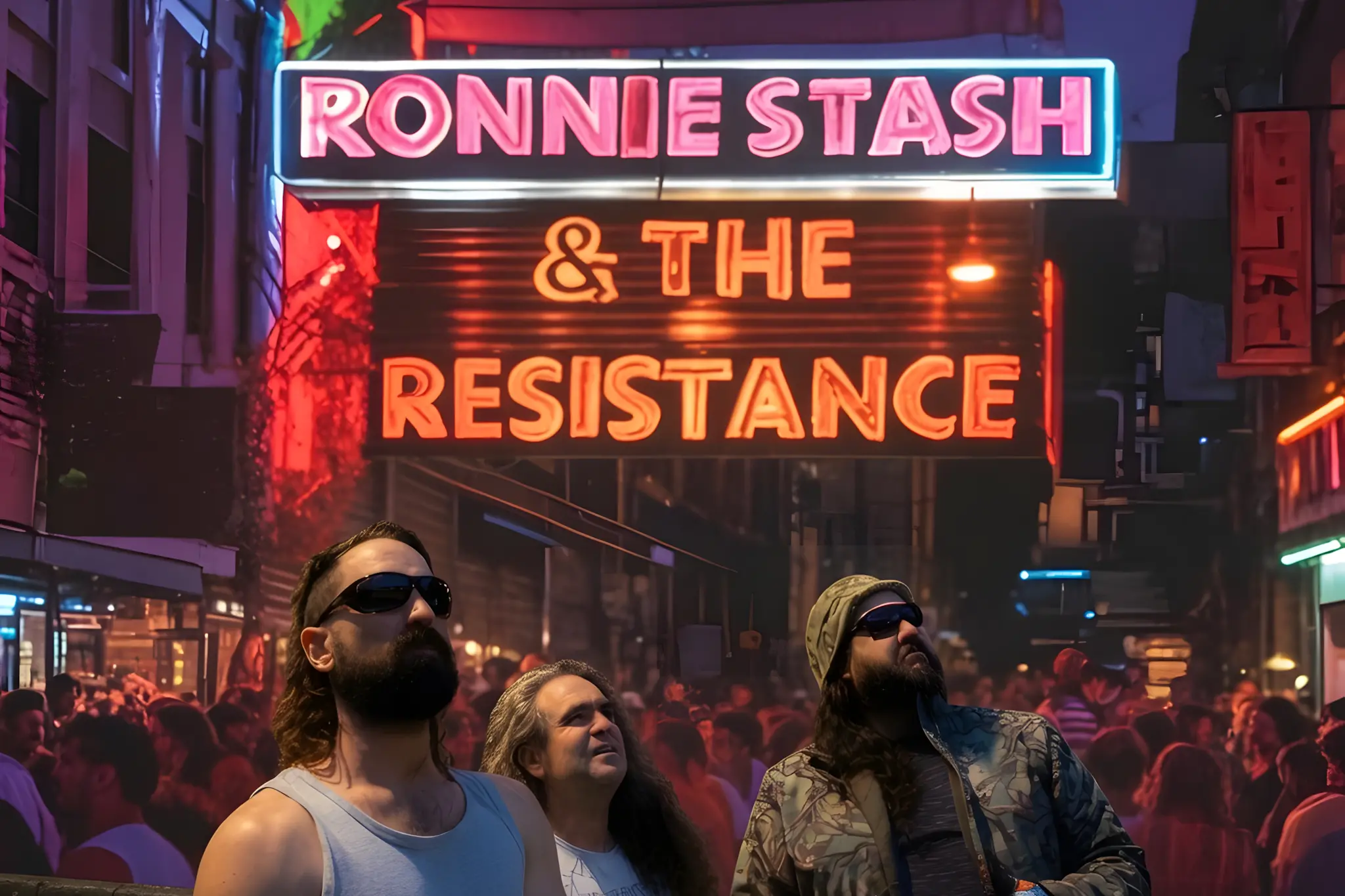 The members of Ronnie Stash & The Resistance are (from left) Simon Carey, Bill Wilkes and Jacob Ambrose. Photo: Tayler Mutton