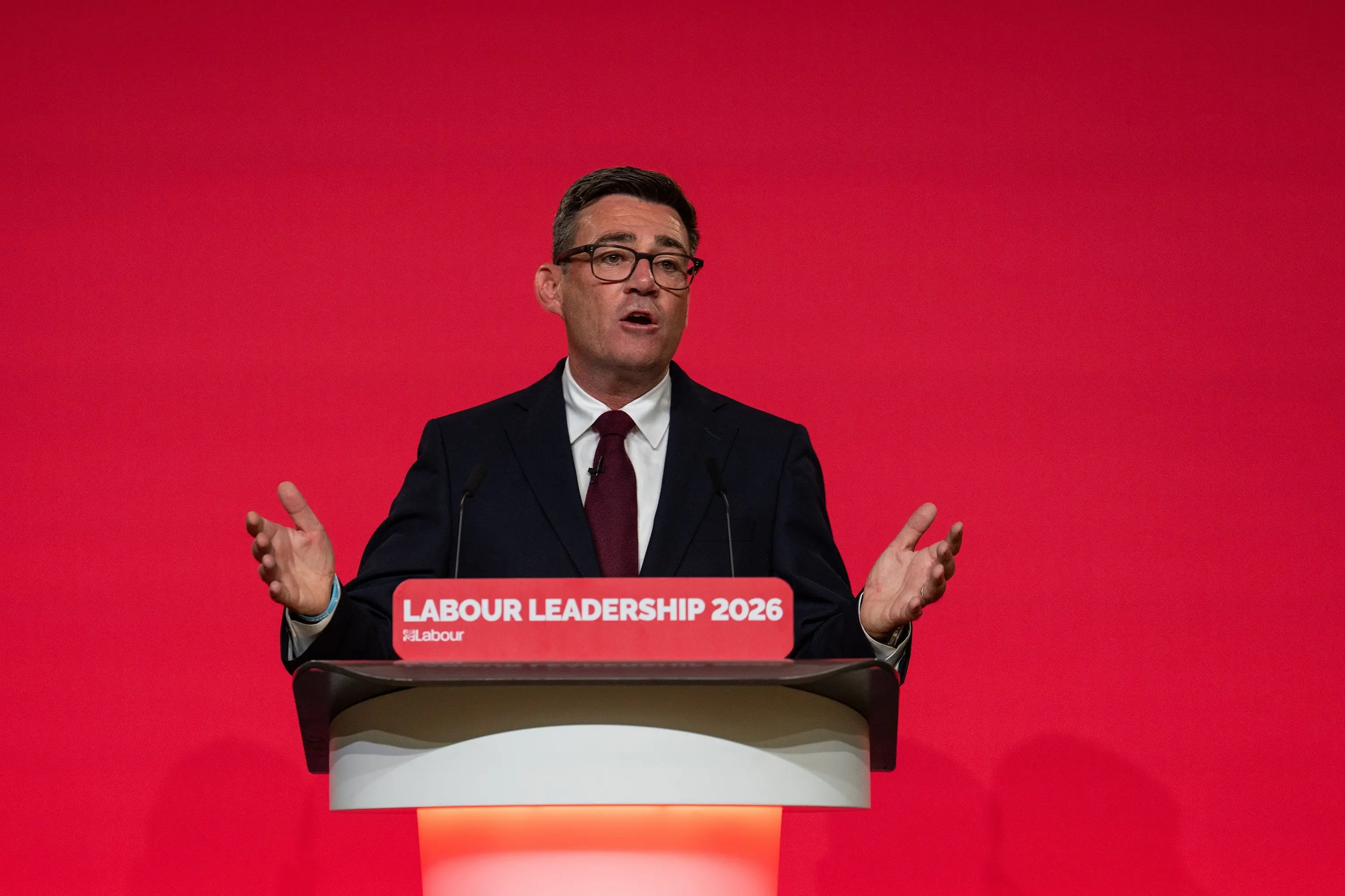 Andy Burnham MP gives a speech at Trades Union Congress, after he was announced as the new leader of the Labour Party. PHOTO: GETTY IMAGES