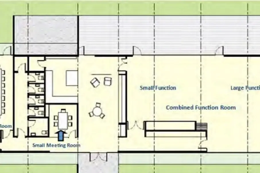 Layout . . . The floor plan for the new Pegasus community centre. Image: supplied by Waimakariri District Council
