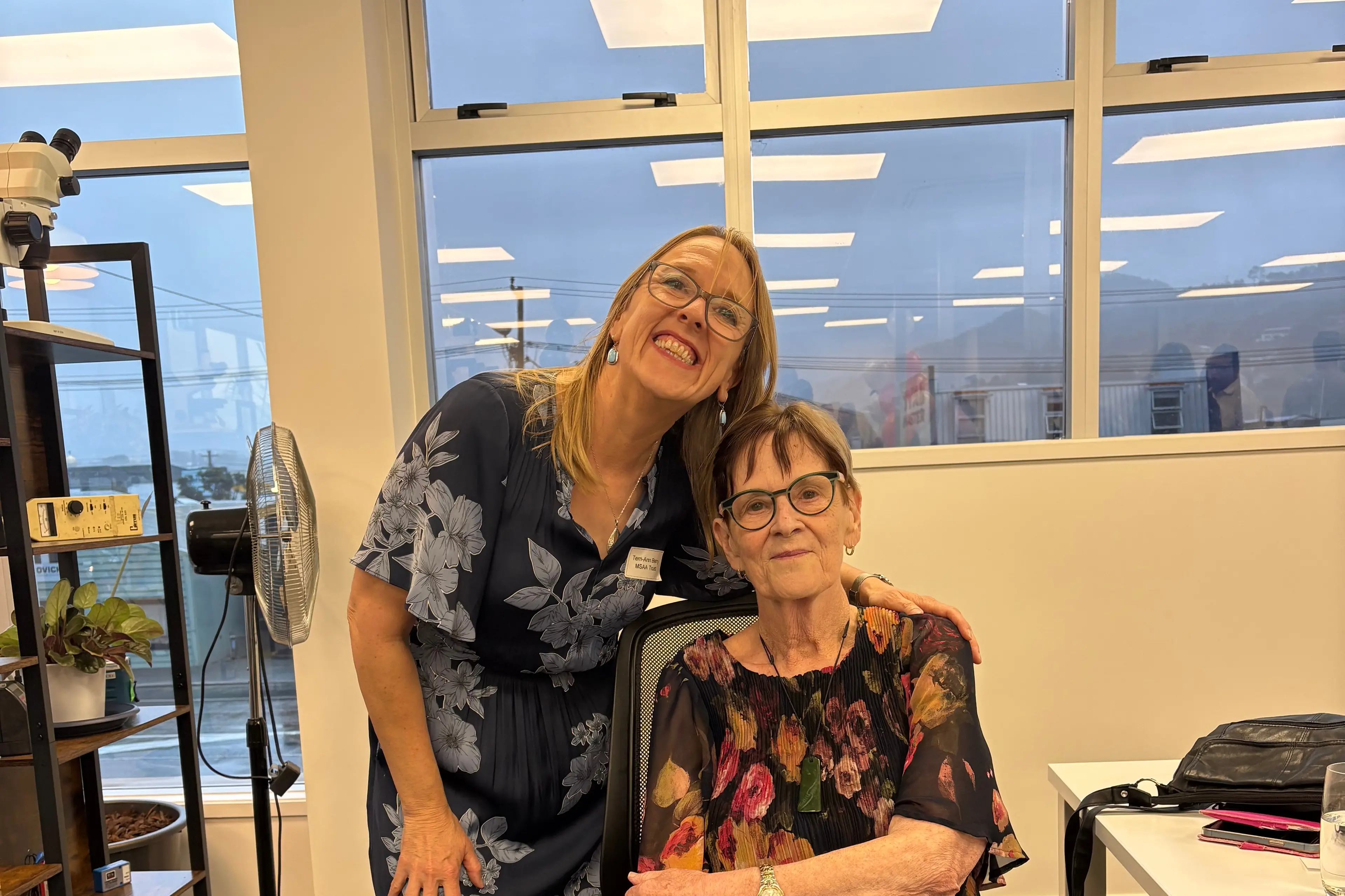 Current chair and co-founder of the Mesothelioma Support & Asbestos Awareness Trust Terri-Ann Berry (left) with previous vice-chair and co-founder Leonie Metcalfe, who recently lost her battle with mesothelioma. Photo: Supplied