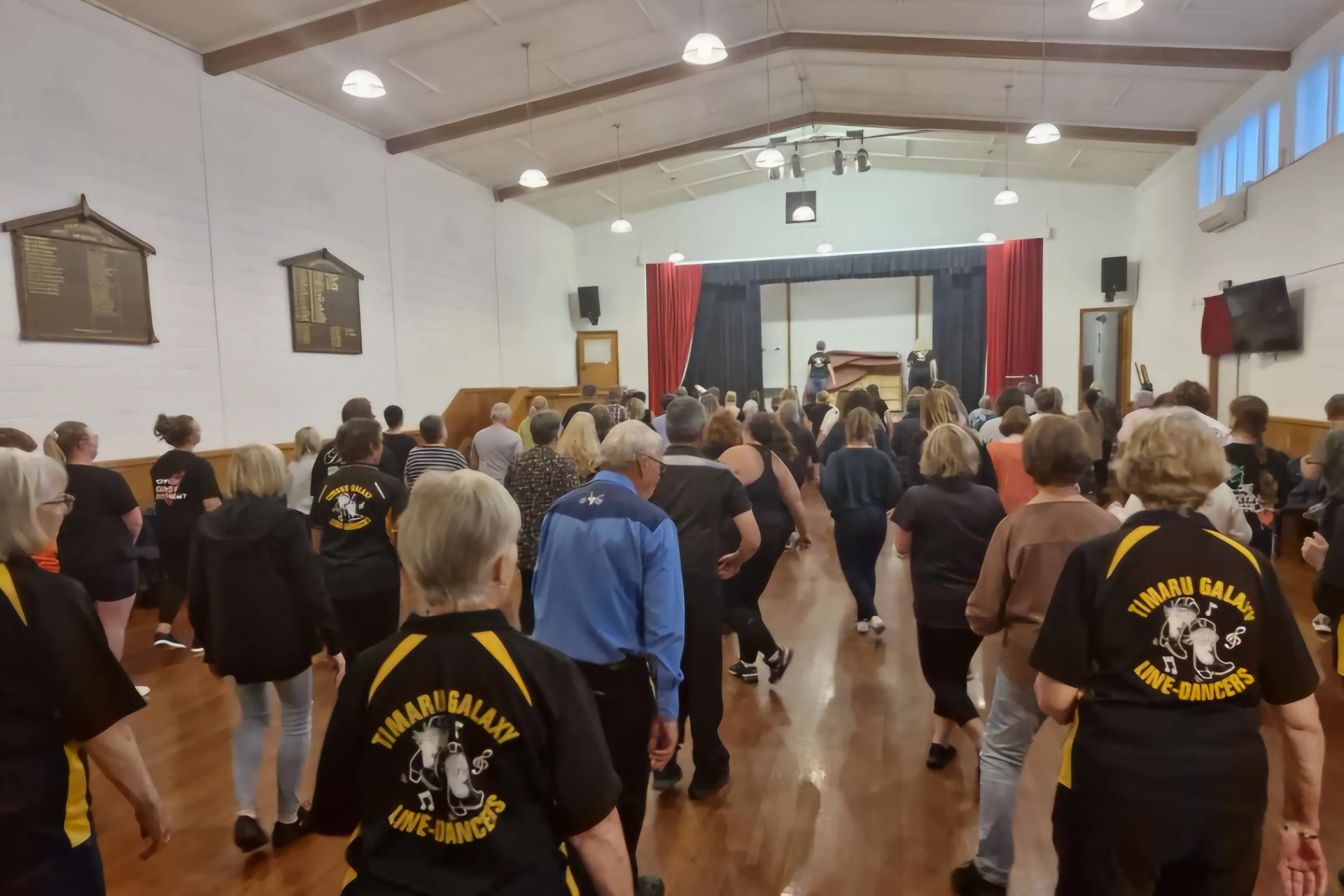 Galaxy Timaru Line Dance club members take part in a class. Photo: Supplied
