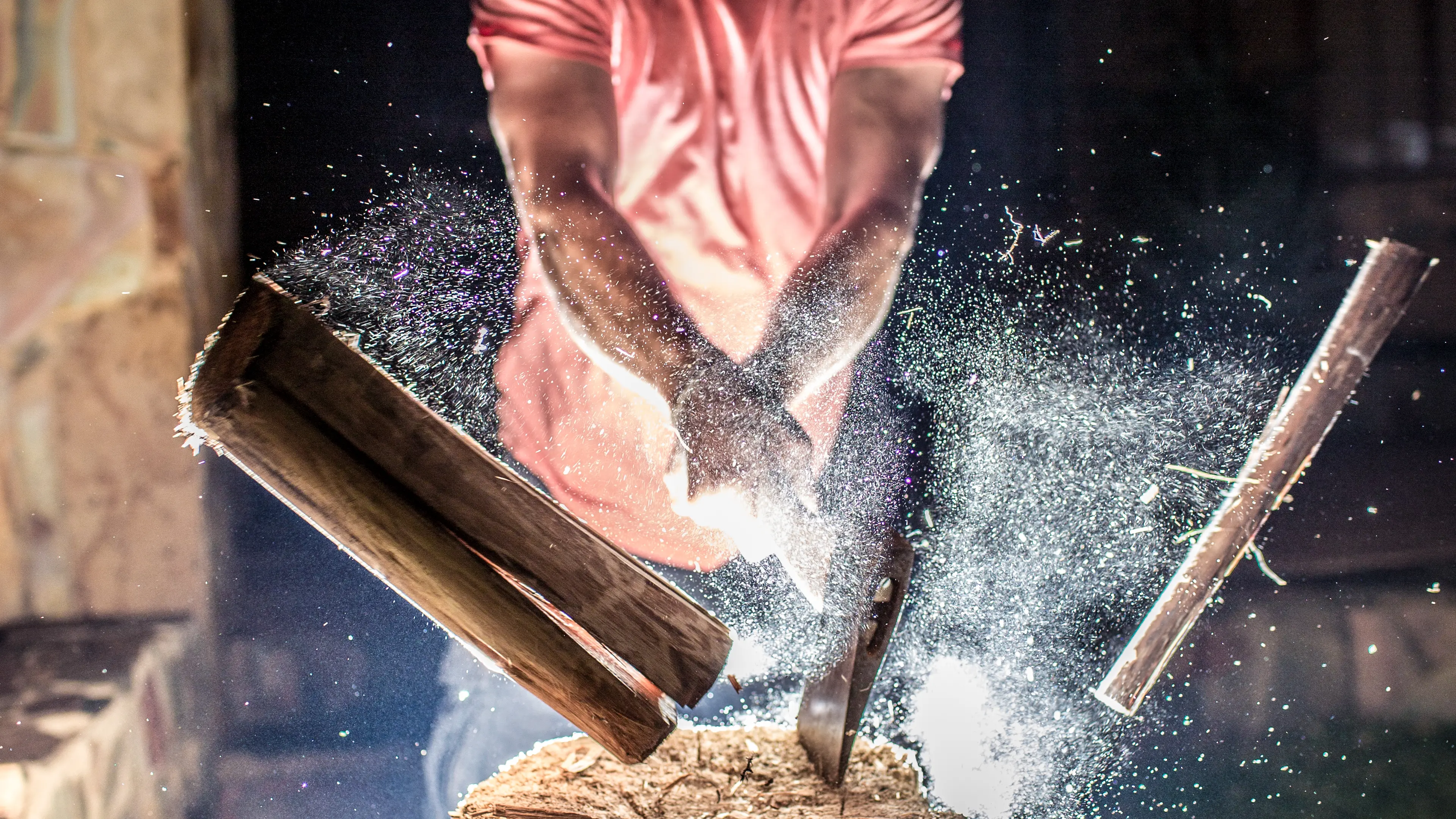 A viking roar, and then the axe falls